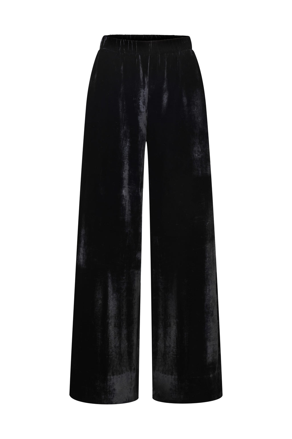 Velvet wide-leg pants