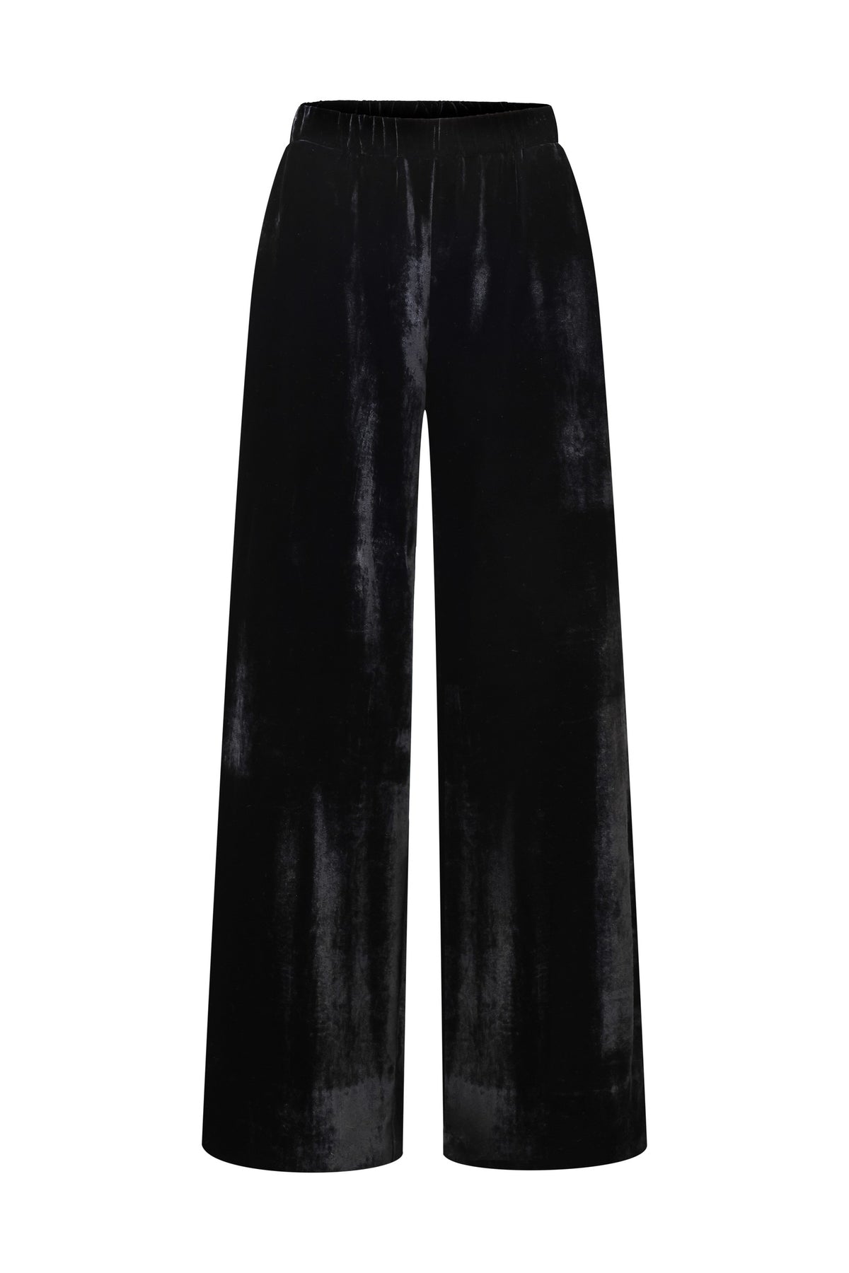 Velvet wide-leg pants