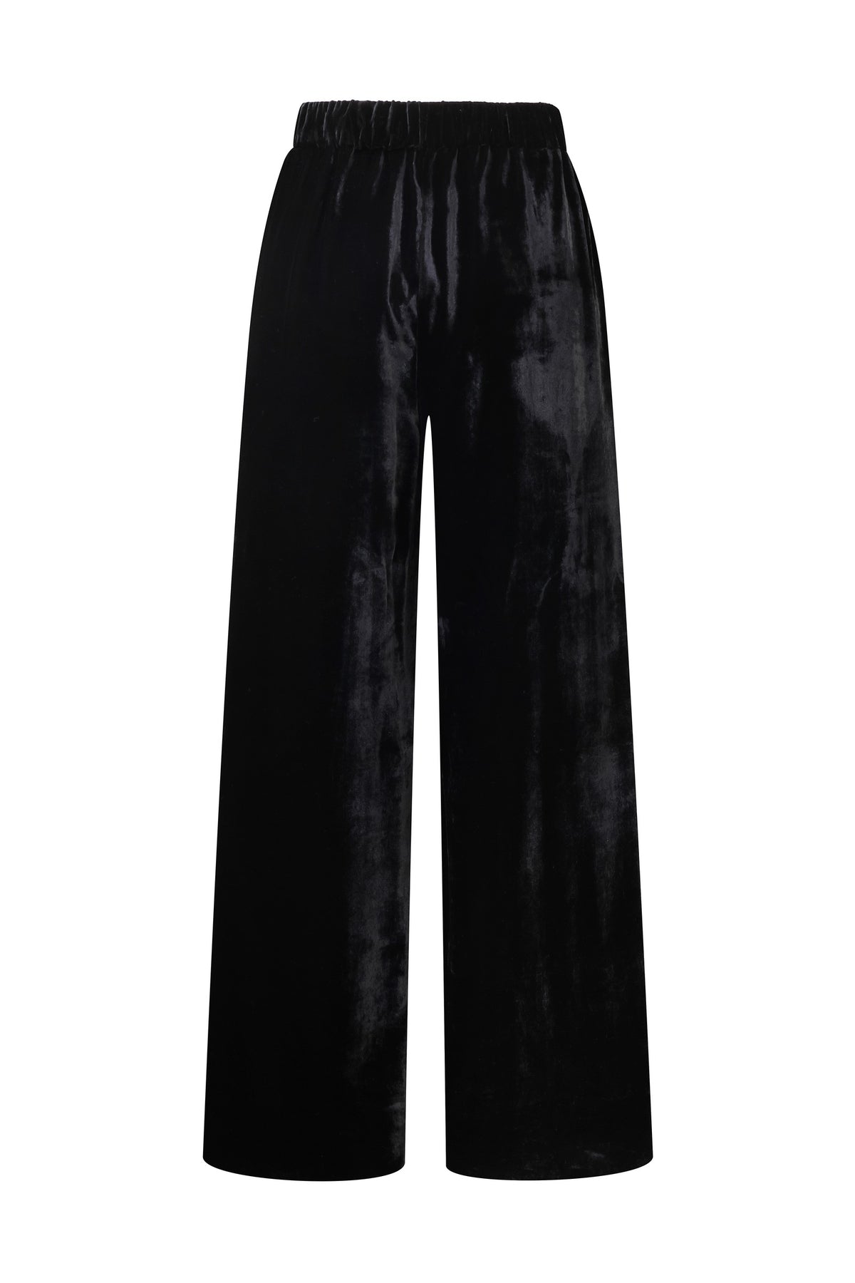 Velvet wide-leg pants