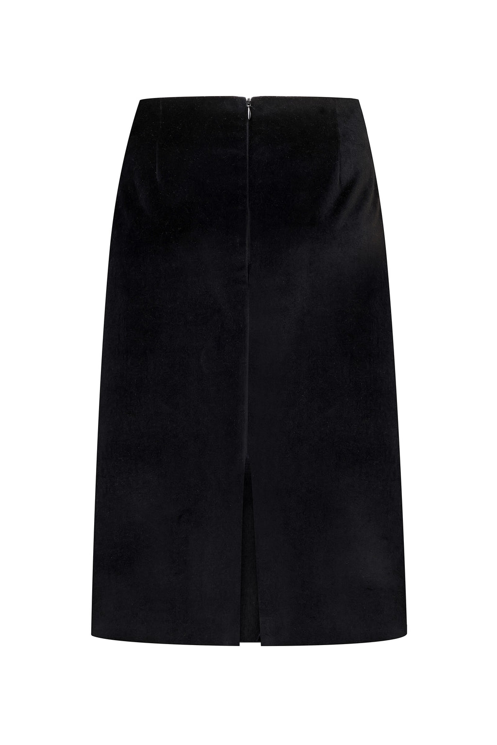 Velvet pencil skirt