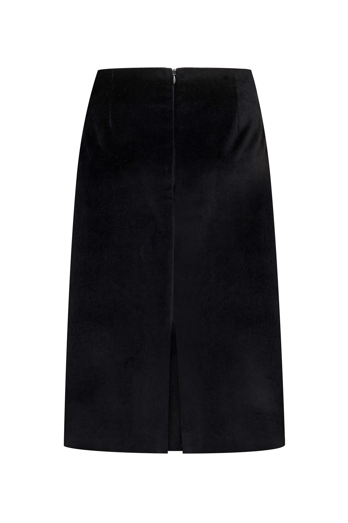 Velvet pencil skirt
