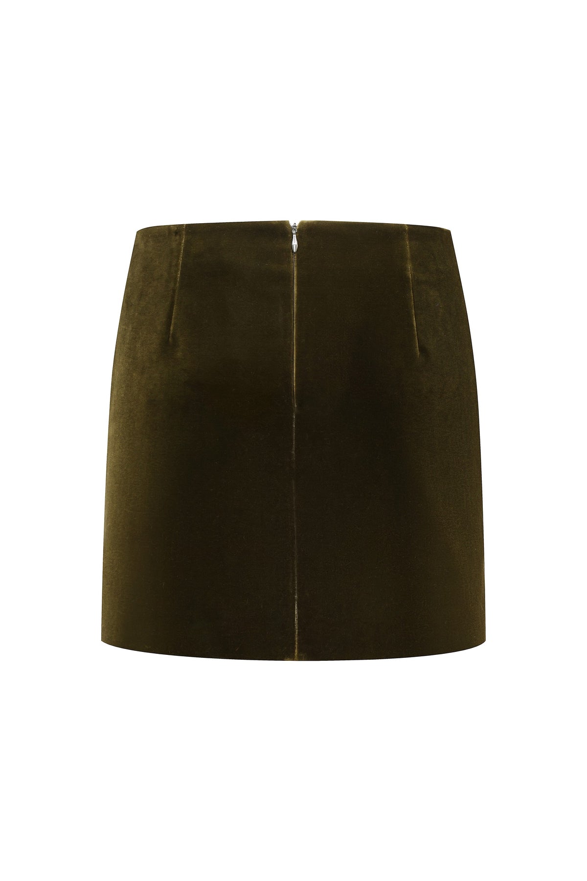 Velvet mini skirt