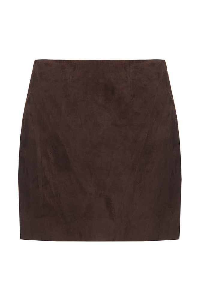 Suede skirt