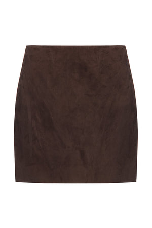 Suede skirt