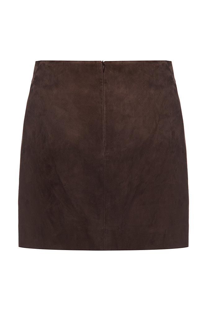 Suede skirt