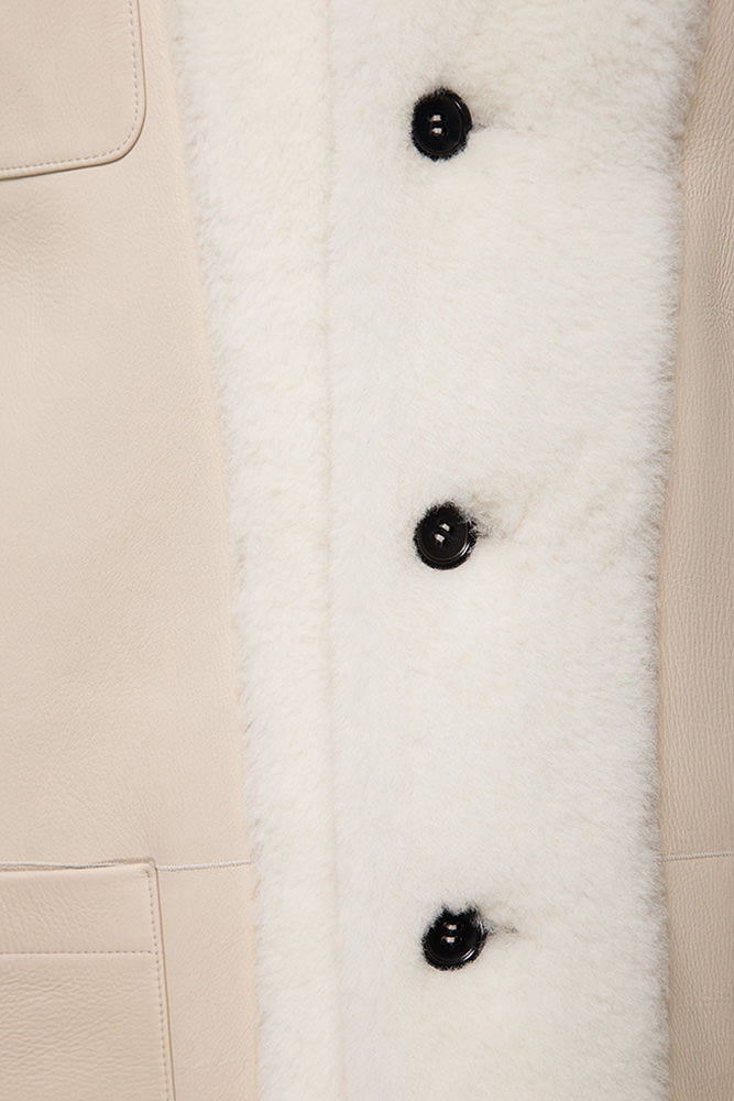 White Sheepskin coat
