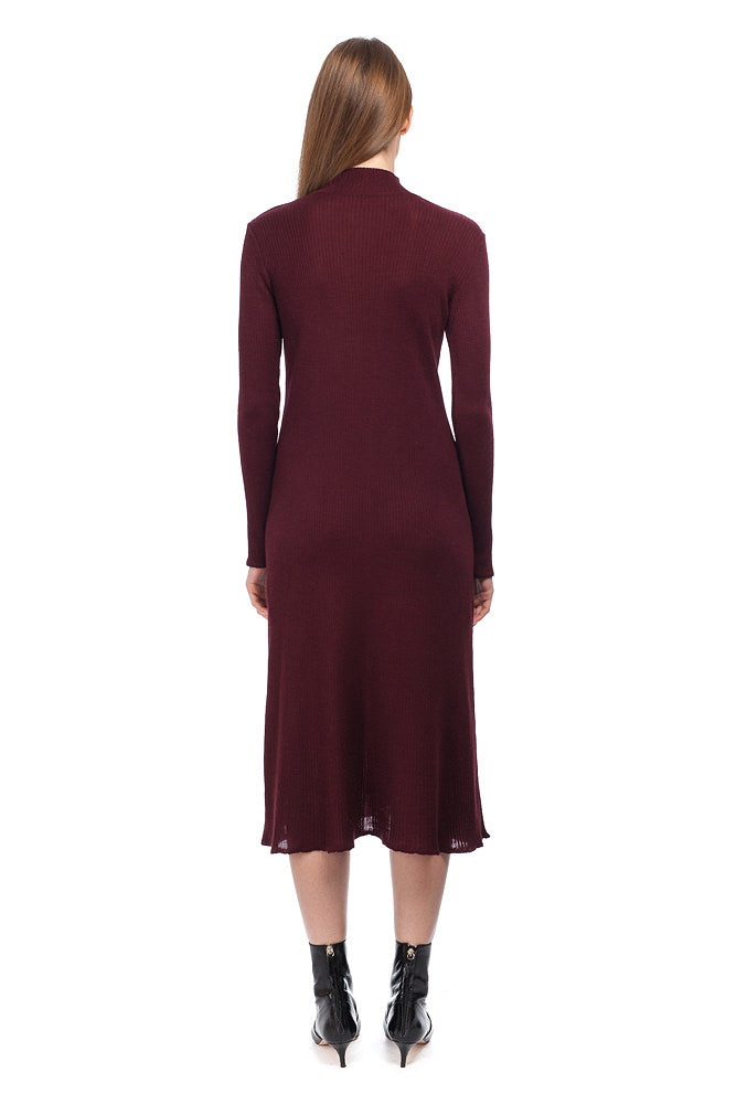 Burgundy Knitted dress