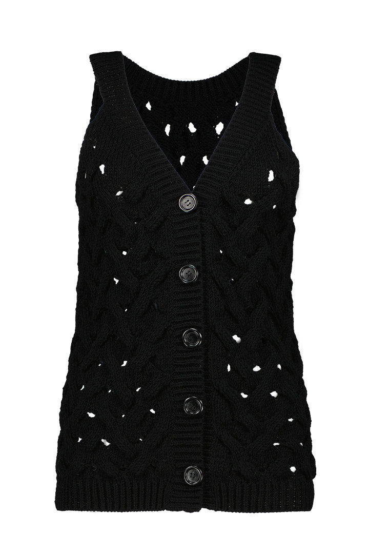 Hand-knitted vest