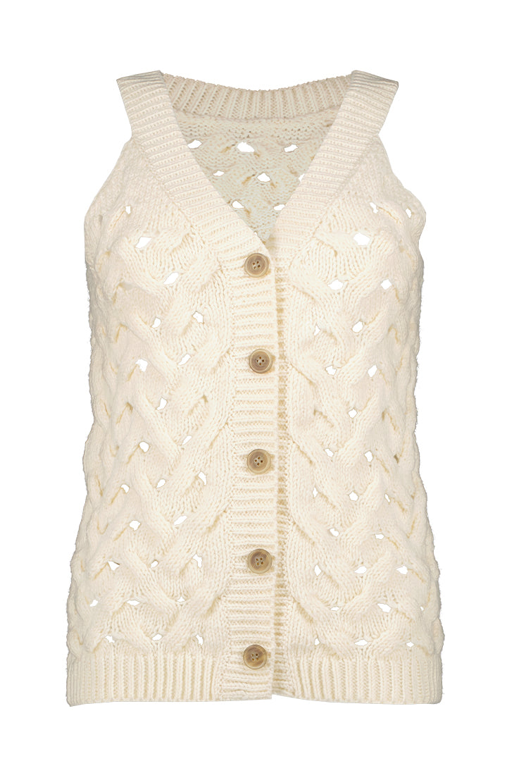 Hand-knitted vest